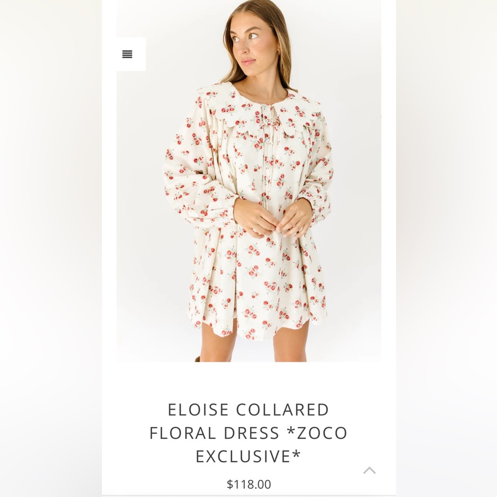 Shop Zoco - Eloise Collared Floral Dress